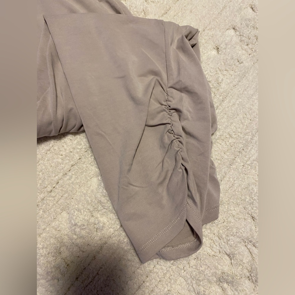 L | Express Taupe Drawstring Track Pants - Picture 2 of 6